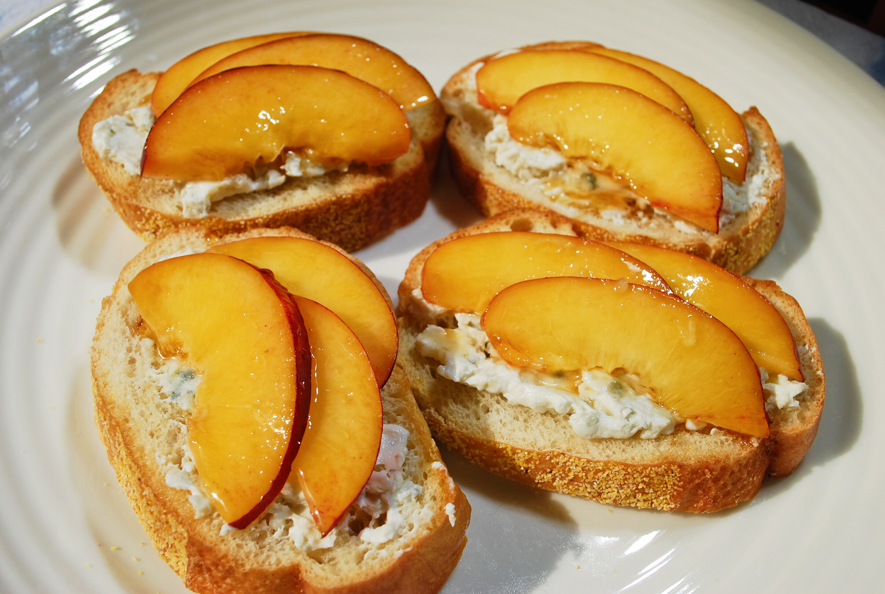 nectarine crostini